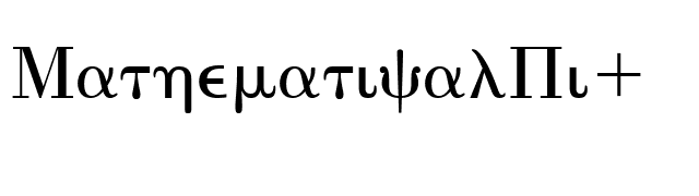 MathematicalPi1 font preview