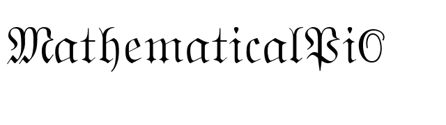 MathematicalPi2 font preview