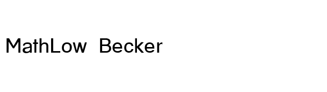 MathLow Becker font preview