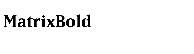 MatrixBold font preview