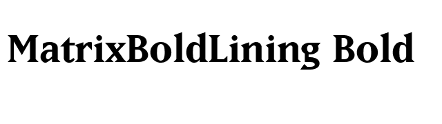 MatrixBoldLining Bold font preview