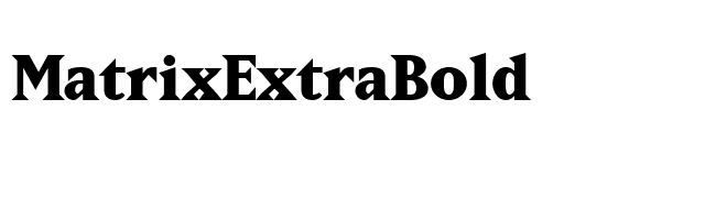 MatrixExtraBold font preview