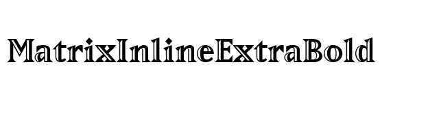 MatrixInlineExtraBold font preview