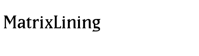 MatrixLining font preview