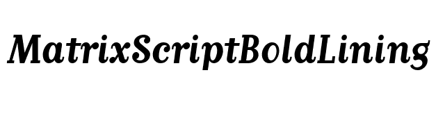 MatrixScriptBoldLining font preview