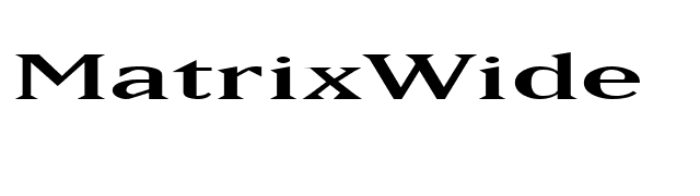 MatrixWide font preview