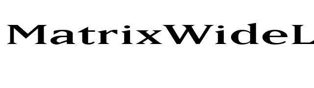 MatrixWideLining Regular font preview