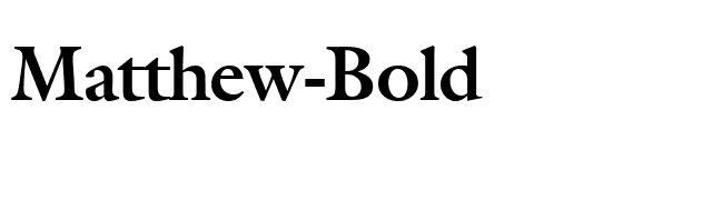 Matthew-Bold font preview