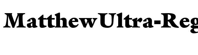 MatthewUltra-Regular font preview