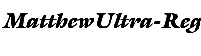 MatthewUltra-RegularItalic font preview