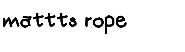 mattts rope font preview