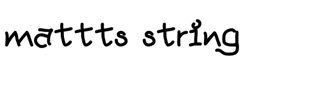 mattts string font preview