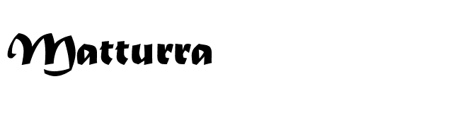 Matturra font preview