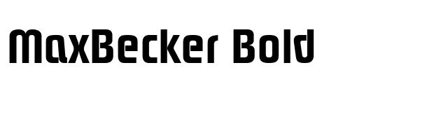 MaxBecker Bold font preview