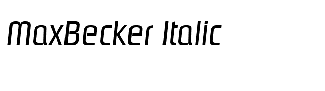 MaxBecker Italic font preview