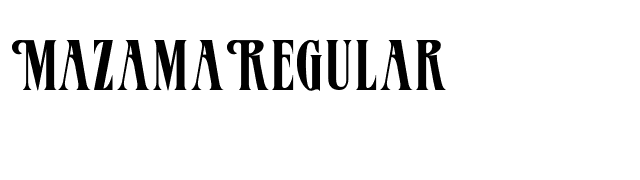 MazamaRegular font preview