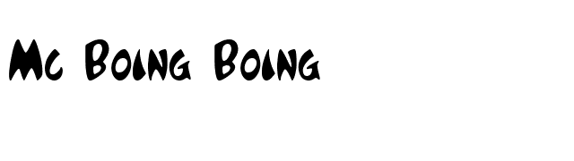 Mc Boing Boing font preview