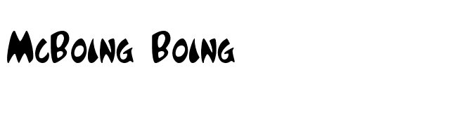 McBoing Boing font preview