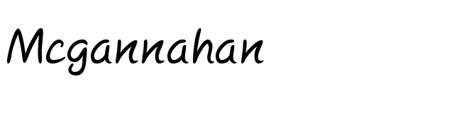 Mcgannahan font preview