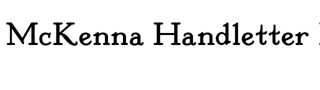 McKenna Handletter NF Bold font preview