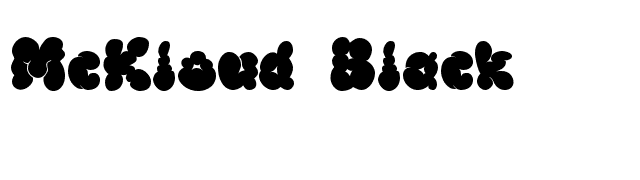 McKloud Black font preview