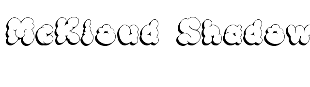 McKloud Shadow font preview