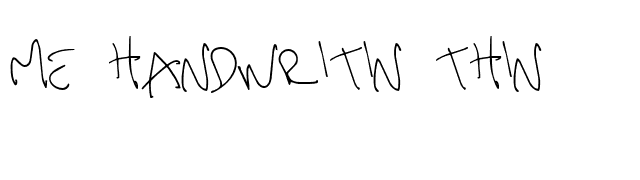 Me Handwritin Thin font preview