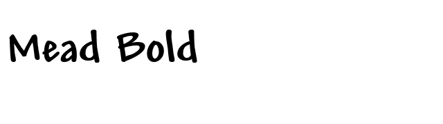 Mead Bold font preview