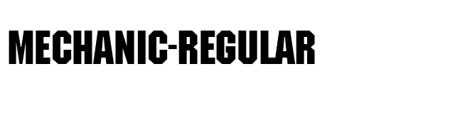 Mechanic-Regular font preview