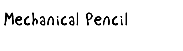 Mechanical Pencil font preview