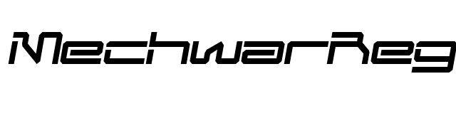 MechwarRegular Oblique font preview