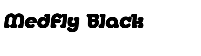 Medfly Black font preview