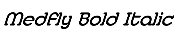 Medfly Bold Italic font preview