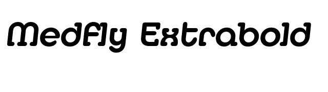 Medfly Extrabold font preview