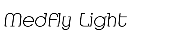 Medfly Light font preview