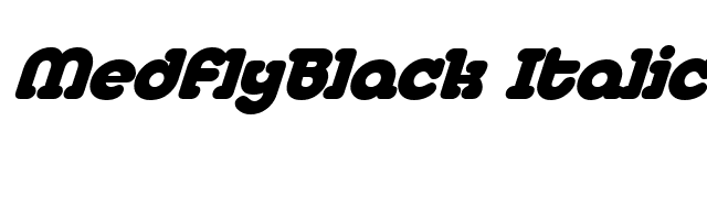 MedflyBlack Italic font preview