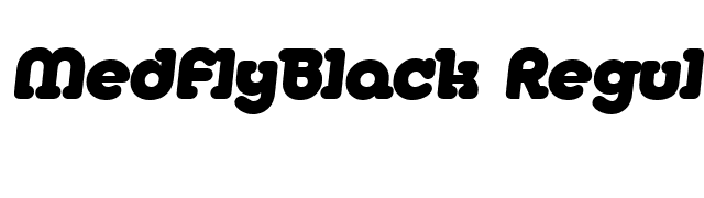 MedflyBlack Regular font preview