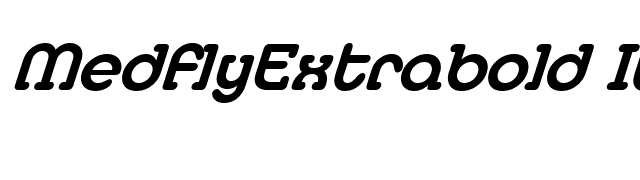 MedflyExtrabold Italic font preview