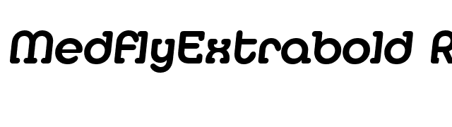 MedflyExtrabold Regular font preview