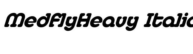 MedflyHeavy Italic font preview