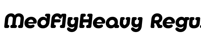 MedflyHeavy Regular font preview