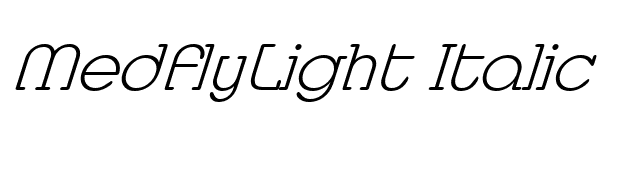 MedflyLight Italic font preview