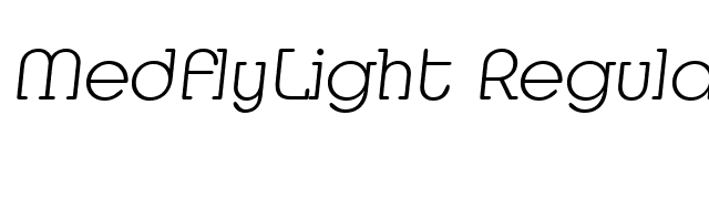 MedflyLight Regular font preview