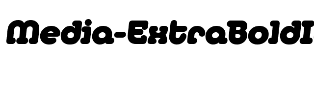 Media-ExtraBoldIta font preview