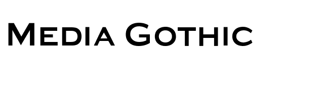 Media Gothic font preview