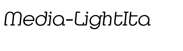 Media-LightIta font preview