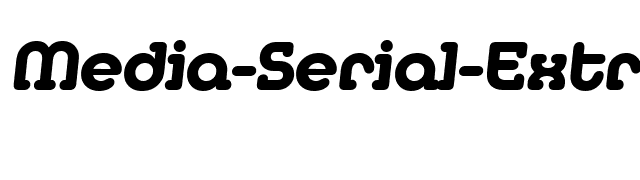 Media-Serial-ExtraBold-RegularItalic font preview