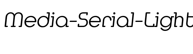 Media-Serial-Light-RegularItalic font preview