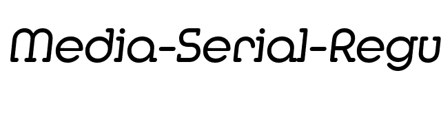 Media-Serial-RegularItalic font preview