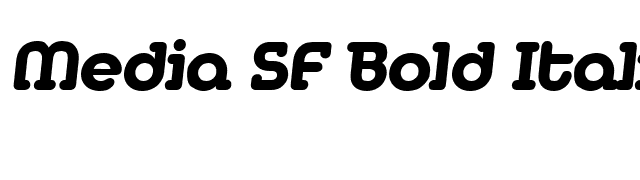 Media SF Bold Italic font preview